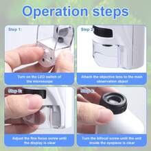 Children's Microscope, 300x Zoom Children's Pocket Microscope, Portable Handheld Micro Microscope With Phone Adapter Clip, Educational Science Kit, Educational Toys, Suitable For Children Aged 6 And Above - Black - View 5