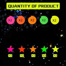20pcs Reflective Neon Swirl Decorations - Colorful Hanging Tassels, For Ceiling, Glow-In-The-Dark Stars, Suitable For Dark Parties, Birthdays And Events, No Power Needed, Blacklight Neon Decor - Multicolor - View 10