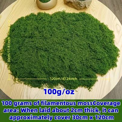 100 جرام من الطحالب الاصطناعية الطبيعية للخارج - مناسبة لحديقة العشب الاصطناعي الزائف ، النباتات الخضراء الاصطناعية للخارج ، مساحة التغطية حوالي 11.8 * 47.24 بوصة ، متينة وغير باهتة ، ديكور حديقة خالي من الصيانة ، سهل التشذيب ، لون أخضر داكن ، مثالي لإنشاء مناظر طبيعية واقعية ، تعزيز الحديقة | ملمس واقعي | قطعة ديكورية متعددة الأغراض ، ديكور الطحالب ، مناسبة لتنسيق الحدائق DIY ، أصص الزراعة ، حدائق السطح ، المروج (لا يتطلب سقي / سهل التشكيل)
