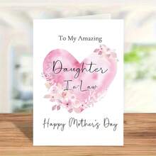 1pc Happy Mother's Day Greeting Card With Envelope, Interesting Gift Card For Mother And Mother-In-Law - Multicolor - View 1