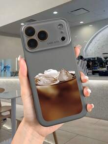1pc Iced Coffee Drink Cold Brew Beverage Pattern Phone Case Fun Caffeine Aesthetic Style For Coffee Lover Birthday New Year Compatible With IPhone 17promax/17pro/17/17Air/16promax/16pro/16/15promax/15pro/15/14promax/14pro/14/13promax/13pro/13/12promax/12pro/12 - Cream Yellow(奶黃色) - 查看 7