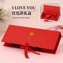 Gift Box With "I Love You" & "Mom" Flower Bouquet And Letter - Comes With Ribbon, Can Be Filled With Gifts Like Chocolates, Fresh Flowers, Souvenirs, Perfect For Mother's Day Or Birthday - MOM - View 18