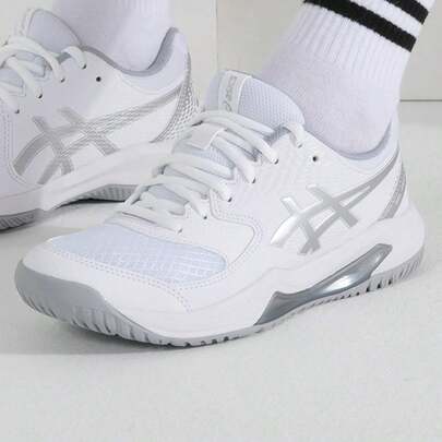  Zapatillas de tenis ASICS GEL-DEDICATE 8, con amortiguación GEL en la parte delantera del pie y placa de estabilidad TRUSSTIC, ligeras y con absorción de impactos, adecuadas para partidos y entrenamientos de mujeres, 1042A237-101