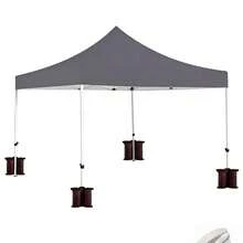 4pcs Heavy Duty Pop-Up Canopy Weight Bags - Extremely Sturdy & Reliable Tent Anchors For Maximum Stability, Quick & Easy Filling, Lightweight Portable Design - Ideal For Outdoor Activities, Parties, Camping - Black - View 3