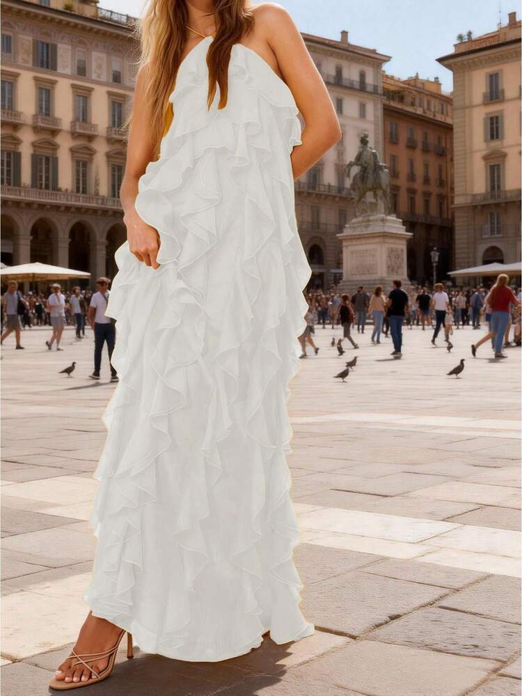halter ruffle wedding guest dress Amazon.com: Bbonlinedress Women Halter Cocktail Dress Formal Wedding Guest  Prom Ruffled Maxi Hi-Lo Homecoming Teens Dress Blush XS : Clothing, Shoes &  Jewelry
