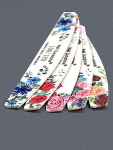 NailShine Rose Half Moon Shaped Professional Nail File With 100/180 Grit Nail File Strip - Multicolor - View 5