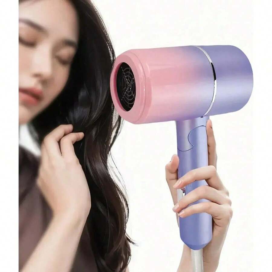 1 pieza Secadora Plegable Y Ultraligero Profesional Iónico Secador De Pelo Viaje Con Boquilla Concentradora Peinados Duraderos - Púrpura malva - Ver 1
