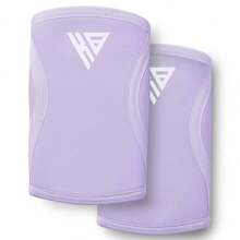 Rodilleras Neopreno Crossfit 7 mm Colores Levantamiento de Pesas Powerlifting Gym Compresion Apoyo Soporte de Rodillas (Azul, Large) - Lavanda - Ver 13