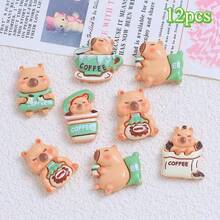 6/12pcs Creative Coffee Beaver Fridge Magnets, Cute Animal Pattern Decorative Stickers Suitable For Refrigerator, Whiteboard, Storage Cabinet And Dishwasher, Kitchen And Home Decor - Multicolor - View 11
