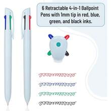 Multicolor Ballpoint Pen 4 Color Retractable Multi Ink Pen Set Of 6 Assorted Colors - 1 - 查看 2
