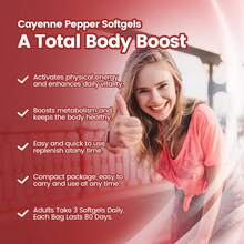 VivoNu 12-IN-1 Advanced Botanical Softgels, Cayenne Pepper, Black Pepper, Cinnamon, Berberine, Ginseng & Vitamin Blend, 240 Vegan Softgels, 80-Day Supply For Daily Nutritional Balance - 1 pcs - 查看 5