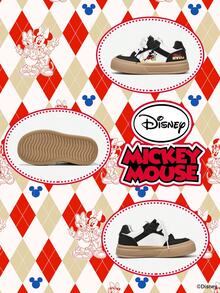 Disney 1双儿童运动鞋，适合日常穿着、节日庆典、运动和户外活动。舒适、防滑、耐穿透气（男童运动鞋、男童休闲鞋、女童运动鞋、女童休闲鞋） - 黑色 - 查看 4