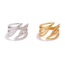 2pcs/1pc Geometric Hollow Ring, Casual Open Ring, Stainless Steel Ring, Suitable For Daily Wear, Best Gift For Girlfriend And Wife, Elegant High-End Ring - Multicolor - View 7