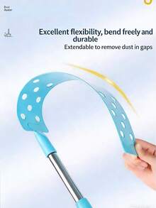 1 Set Extendable Multi-Functional Microfiber Duster With Extension Pole, Retractable Crevice Cleaner, Wet/Dry Cleaning Brush, Suitable For Cleaning Ceiling Fan, High Places, Blinds, Furniture, Car, Sofa, Bedding And Furniture Underside - Multicolor - View 7