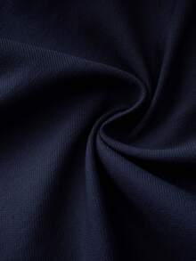 Plus Size Women's Solid Color Pocket Casual Pants, Suitable For All Seasons Spring - Navy - View 3
