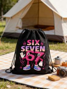 Ba lô dây rút thể thao 67 Six Seven, ba lô thể thao in kỹ thuật số, ba lô họa tiết thời trang, túi tập gym dây rút, túi đựng đồ hàng ngày đa năng và hộp đựng đồ trang điểm, nhẹ và dung tích lớn, lý tưởng cho phòng tập gym, du lịch và văn phòng, món quà hoàn hảo cho nam giới, bạn bè, gia đình, quà sinh nhật, quà dự tiệc, quà Valentine, quà du lịch, quà Phục sinh. - Nhiều màu - Xem 5
