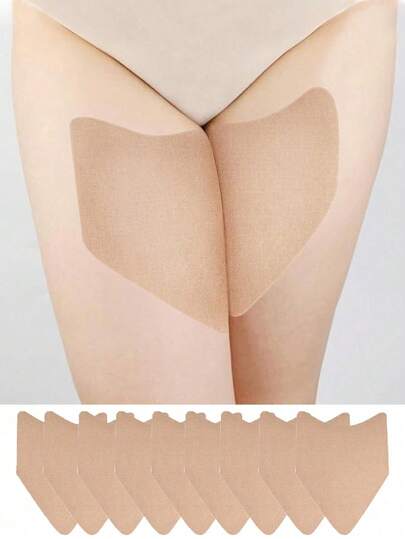 2/10pcs Anti-Chafing Thigh Bands, Anti-Friction Inner Thigh Pads, Prevent Chafing, Unisex Invisible Summer Style, Anti-Friction Spandex Patches, Suitable For Women's Inner Thighs And Calves, Comfortable Protection, Valentine's Day Gift