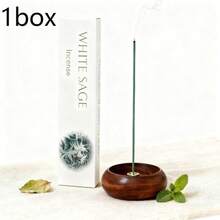 32根加粗型鼠尾草香薰棒，直径0.3厘米，精油浸润木质香氛棒，适用于瑜伽、冥想、净化负能量 - 12cm鼠尾草 - 查看 9