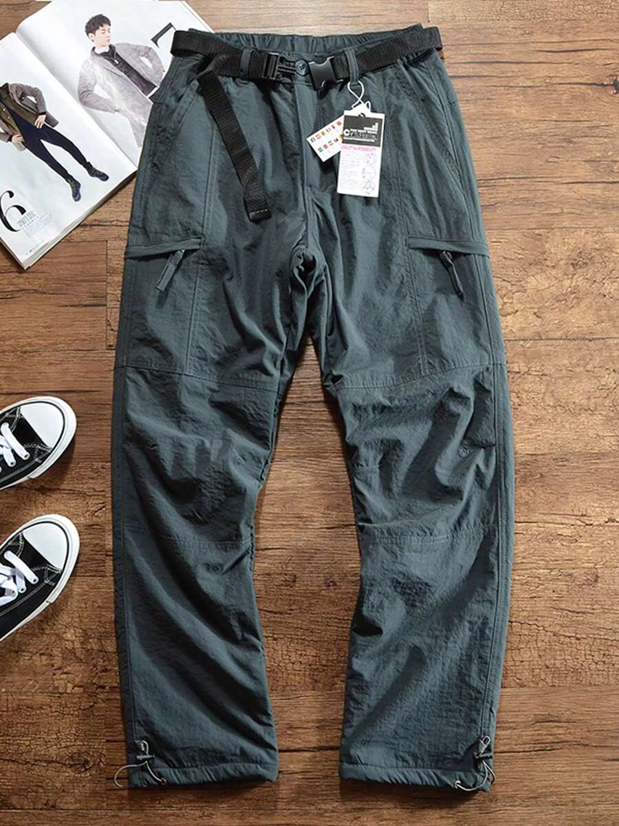 Fashionable Waterproof Pants, Casual Pants, Durable And Multi Pocket Outdoor Suitable For Outdoor Work, Hiking, Tactical Work Pants, Lightweight And Casual - 深灰色 - 查看 1