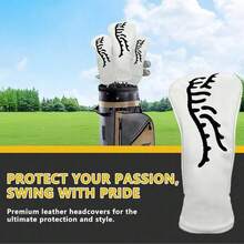 New White Abstract Tiger Golf Club Head Cover: , Waterproof, Providing The Best Protection For Your Golf Club - Multicolor - View 9