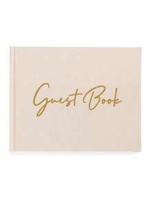 Libro de visitas de boda, libro de visitas con tapa dura adecuado para fiestas, baby showers, reuniones de cumpleaños - Beige 1 - Ver 7