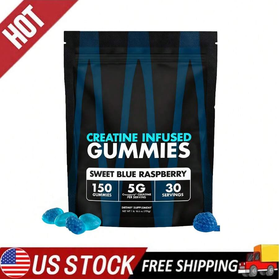 Creatine Gummies | 5g Per Fruit-Flavored Gummy, 150 Count | For Daily ...