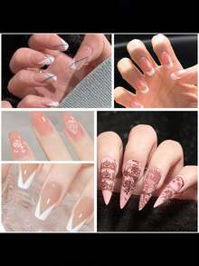 Ransparent Nail Stamper With Scraper Fast And Easy French Nails Manicuring Kits Nail Art Stamping Tool Set - Multicolor - View 7