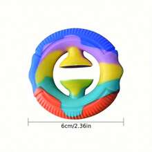 1个手部握力器，按压式硅胶握力器，用于手指锻炼、缓解压力、锻炼手臂肌肉和五指力量 - 彩色 - 查看 6