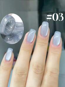 MISS SHAKA 10毫升春夏美甲情人节礼物美甲粉蓝黑玻璃珠猫眼凝胶指甲油高密度百搭美白当季流行美甲沙龙家用DIY美甲用品 - 彩色 - 查看 15