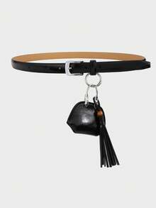 CARBLLY KARVE 1件装女士腰包，二合一可拆卸迷你腰包，休闲纤细PU腰带带流苏，百搭日常配饰 - 女士腰包 - 查看 9