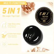 5-In-1 Adhesive Gel, Strengthening Gel, No-Wipe Top Coat, Soak-Off UV LED Gel Nail Polish, 3D Color Design - 無色 - 查看 7