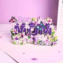 3D Purple Lily Pop-Up Card - Perfect For Expressing Gratitude On Thanksgiving, Mother's Day, Birthdays, Mother's Birthday, Christmas - A - View 5