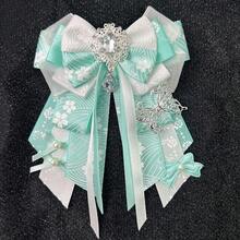 1个新款可爱装饰胸针发夹蝴蝶结，10种颜色可选，手工多层全息缎面蝴蝶结，DIY成品，适合动漫迷、御宅族、韩流应援棒、背包、包包装饰、卡通、动漫、游戏、角色扮演服装 - A - 查看 18