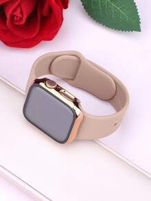 二合一运动硅胶表带和表壳套装，兼容 40mm、41mm、42mm、44mm、45mm、46mm 和 49mm 尺寸的 表带和表壳。柔软舒适的硅胶表带搭配铆钉表扣。防震防刮的硬质 PC 材料和钢化玻璃保护膜一体成型。兼容 Series Ultra/11/10/9/8/7/6/5/4/SE。男女通用智能手表表带和表壳套装。 - 奶茶色錶帶+玫瑰金錶殼 - 查看 2