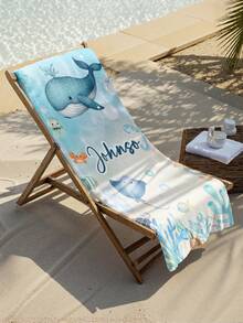 Personalized Children's Beach Towel, Perfect Summer Birthday Gift, Suitable For Various Summer Occasions. Customizable Beach Towel And Accessories, Applicable For Beach, Swimming Pool, Travel, Camping, Yoga And Other Scenarios. - Multicolor - View 6