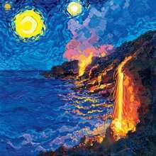 The Original 2026 Starry Night National Parks Wall Calendar | Made In The USA | Hand-Painted Art (No AI) | Van Gogh-Inspired Starry Night Theme | 12x24 In Open (12x12 In Closed) | National Park Gifts - / - 查看 5