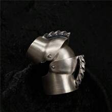 1pc Armored Ring, Flexible Knuckle Ring For Men, Punk Style Innovative Alloy Fashion Multilayer Connected Knuckle Ring - Multicolor - View 3