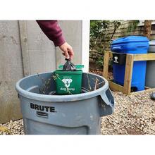 Hanging Wastebasket For Dog Poop In Gre1en (Holds 7-14 Bags) - Qty1DogPoopGre1en - View 3