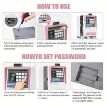 Caja de ahorros para niños - Caja de ahorros con cajero automático (sin batería), acceso con contraseña, máquina de rodar monedas automática, caja de monedas electrónica para niños, ranura para monedas, contraseña - una caja de ahorros inteligente para niños, perfecta como regalo de Navidad, cumpleaños o Halloween. Caja de ahorros para niños - Caja de ahorros con cajero automático (sin batería), acceso con contraseña, máquina de rodar monedas automática, caja de monedas electrónica para niños, r - Azul - Ver 10