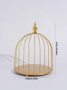 1个金色鸟笼首饰收纳架，首饰展示架 - 彩色 - 查看 2