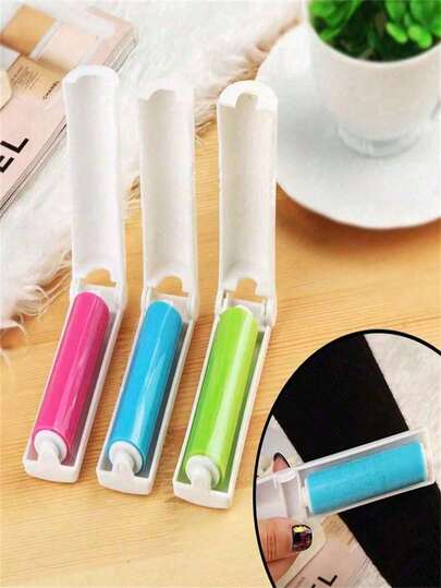 1pc Reusable Lint Roller, Washable Lint Roller, Foldable Lint Roller, Pet Hair Cleaning Roller, Super Sticky Pet Hair Roller For Furniture, Carpet, Clothes, Easily Remove Cat/Dog Hair, Cleaning Supplies, Keep Clothes Clean And Fresh, Portable And Space-Saving, Suitable For Home, Business Travel, Garment Cleaning, Travel Accessories