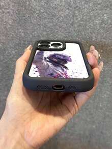 Funda de teléfono a la moda - Textura de satén plumoso Compatible con todos los modelos de teléfonos inteligentes Apple El regalo perfecto para ella, una opción ideal para San Valentín - Negro - Ver 5