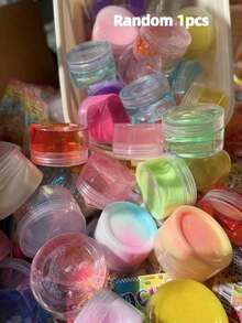 1pc Slime Bubble Putty Toy, DIY Slime Stress Relief Toy Prop, Fun Toy For Birthday Party And Events, Random Jar, Christmas Gift, Gift For Friends - Multicolor - View 13