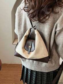 Large Capacity Commuter Tote Bag For Women, New Versatile Retro Fashion One Shoulder Crossbody 3-In-1 Casual Backpack - Khaki - View 9