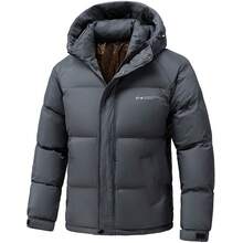 Abrigo acolchado grueso para clima frío, chaquetón de grafeno de moda para otoño e invierno - Gris Oscuro - Ver 11