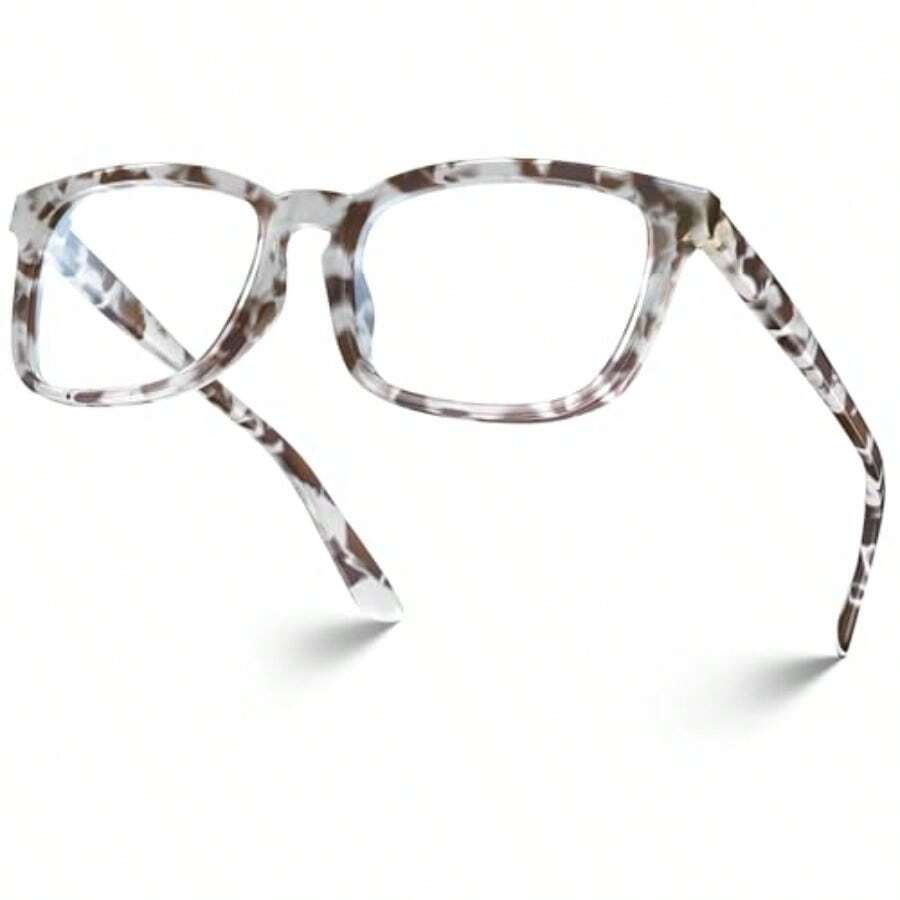 VISOONE  Glasses Square With Anti Computer Glare For Gaming Women And Men - Cheetah TortoiseLarge - View 1