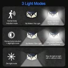 Đèn tường LED năng lượng mặt trời cảm biến chuyển động 100 bóng, pin Li-Ion sạc tích hợp, sạc bằng tấm pin mặt trời, không tiêu thụ điện năng, đèn ngoài trời 3 chế độ chiếu sáng, cảm biến ánh sáng tự động bật/tắt, đèn ngủ LED an toàn, thích hợp cho sân hiên, ban công, nhà để xe, chuồng ngựa, vườn, lối vào nhà, lý tưởng cho Ngày Valentine, Ngày của Mẹ, mùa cưới, mùa tựu trường, Giáng sinh, Halloween. - Đèn tường cảm biến ánh sáng chạy bằng năng lượng mặt trời - Xem 9