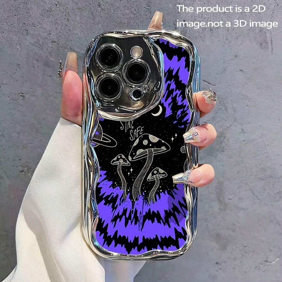 Phone Case: Phone Case Design Suitable for 17 Pro Max, 16, 15, 14, 13, 12, 11, Pro, Plus, E. Features a Cream Texture with a Soft Electroplated Frame. The Case Is Sturdy, Durable, and Drop-resistant, Including a Protective Lens - åé¢šé»æ°ã¡ãããã¿ãŒã·ã§ã« 1111-ã·ã«ããŒ-ABC706 - ãã§ãã¯ãã 1