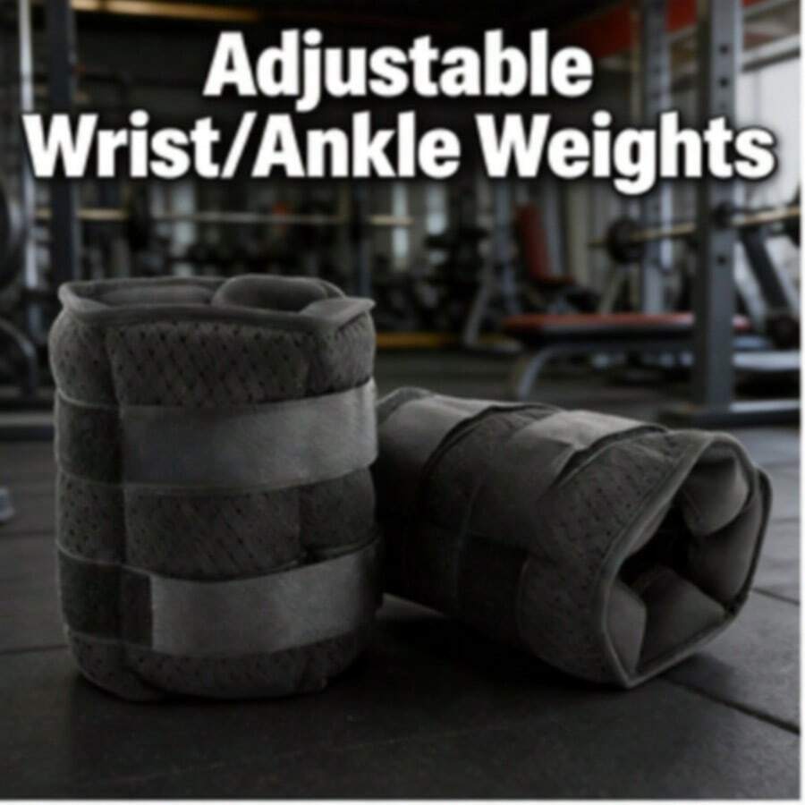10-Pound Pair Adjustable Wrist/Ankle Weights – 20 Lb Total | Portable Fitness Accessory - 20磅 - 查看 1