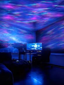 RGB Remote Control Aurora LED Star Projection Light Suitable For All Four Seasons - USB Powered, Multi-Color Lights, Suitable For Bedroom, Ceiling Decoration, Home Theater, Camping, Wedding, Festival Party, Christmas Gift, Remote Control Lamp - Aurora Starlight Light - View 4